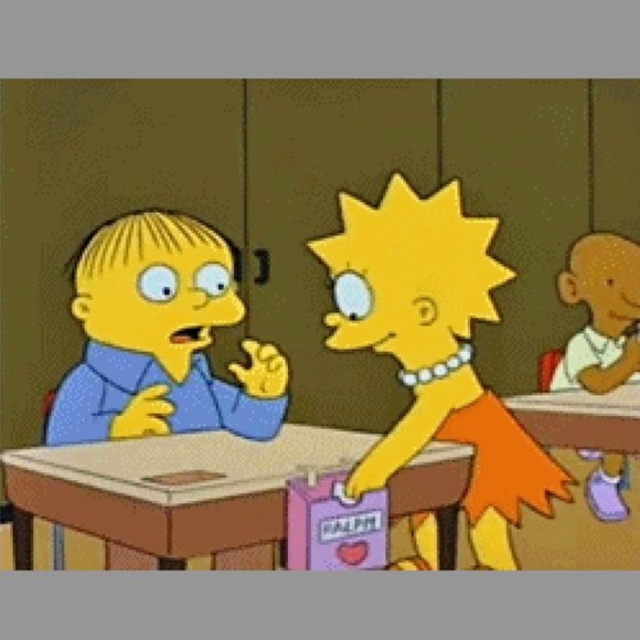 The Simpsons Valentine Card Season 4 Episode "I Love Lisa" Enamel Pin Set - Picture 8 of 14